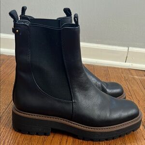 Sam Edelman Platform‎ Black Ankle Boots, Size 10.5